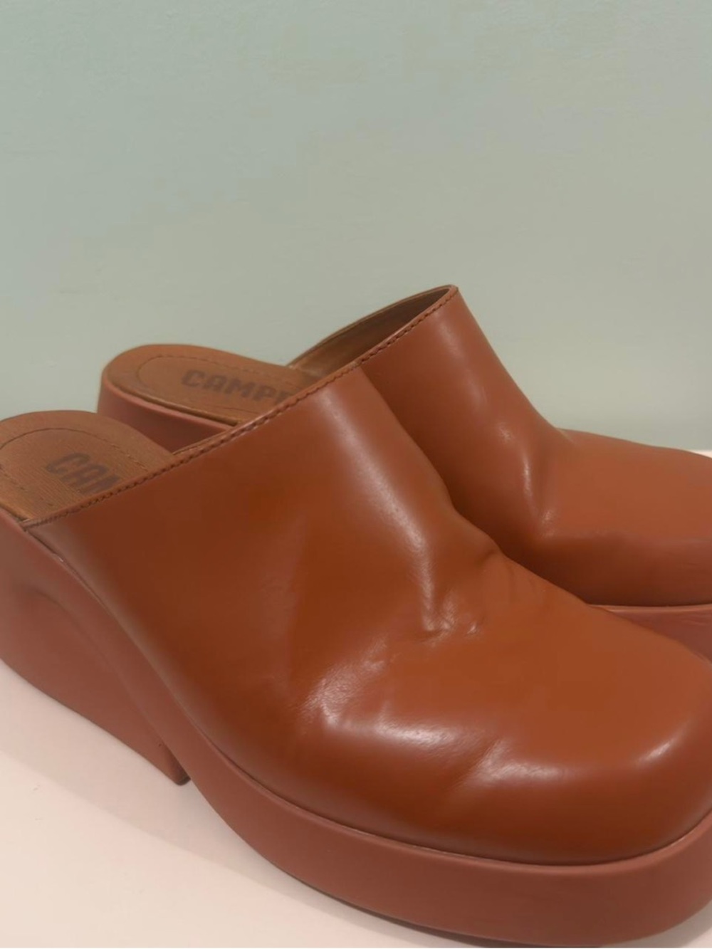 Camper Women's Brown and Tan Clogs